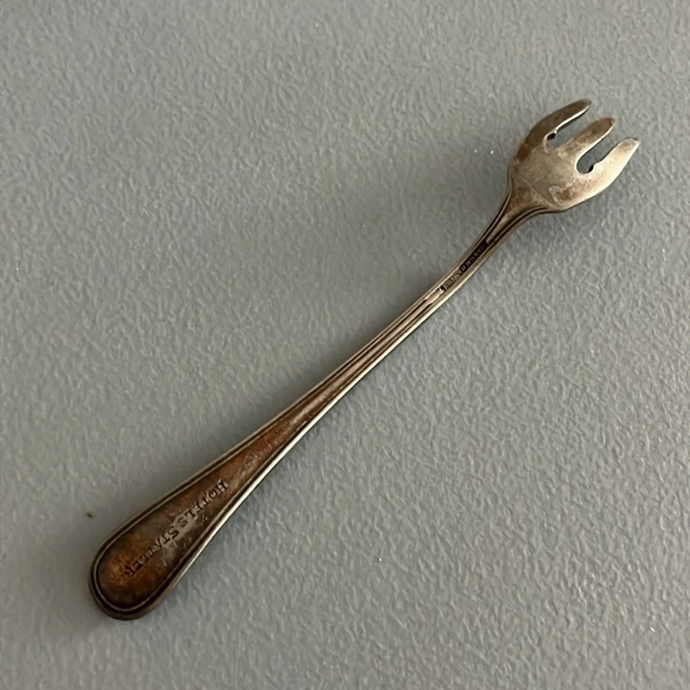 Vintage Reed & Barton Hotels Statler Silverplate Cocktail Fork Monogram S